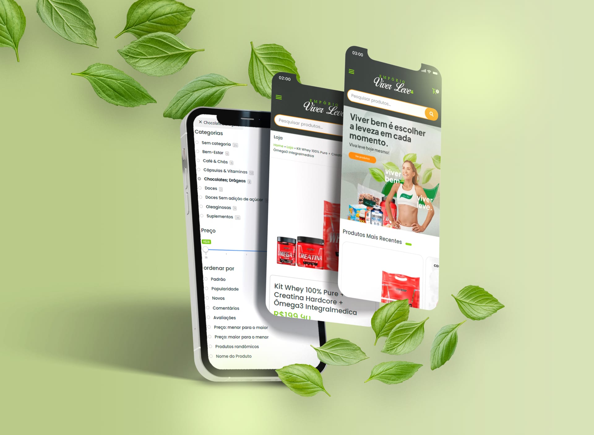 Case Empório Viver Leve — Loja virtual para Empório viver leve