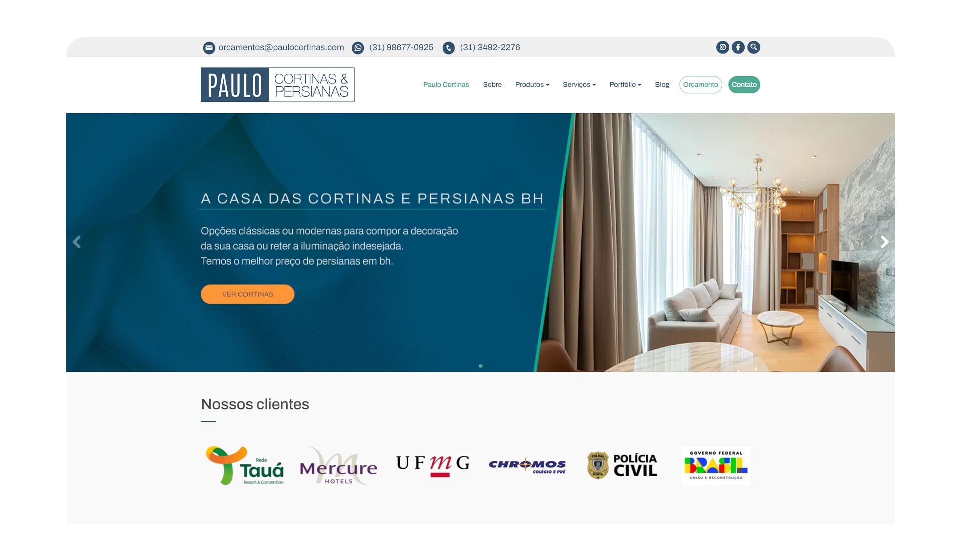 Versão atual — Paulo Cortinas e Persianas